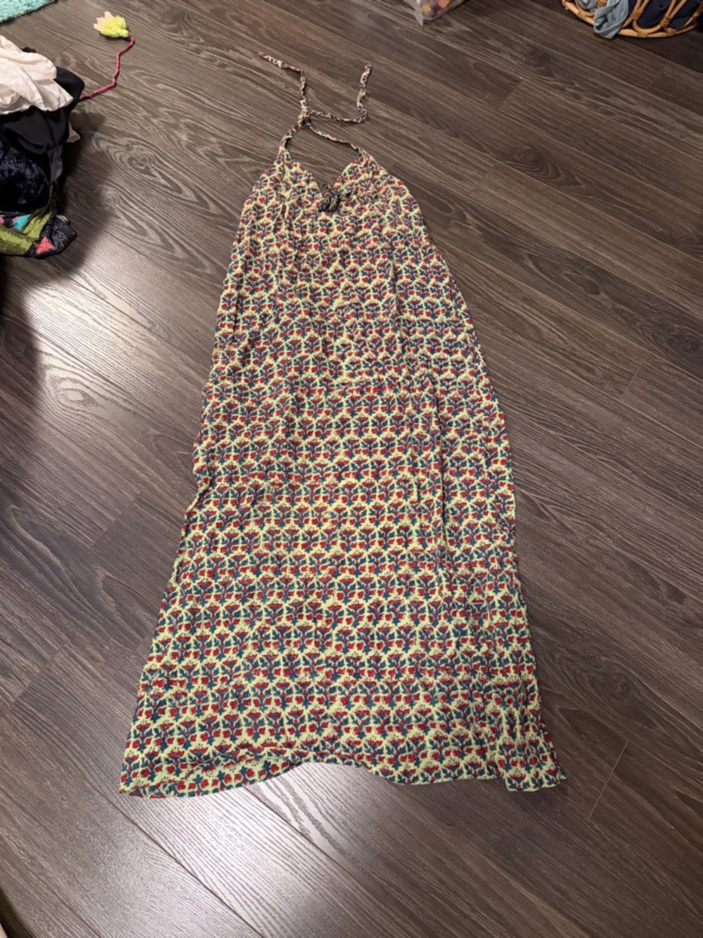 Floral Halter Maxi Dress in Multicolor
